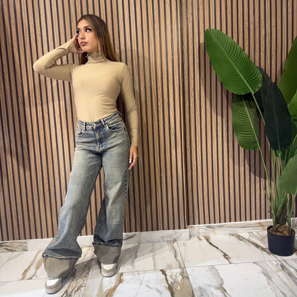 JEANS PIEGONE SABBIATO