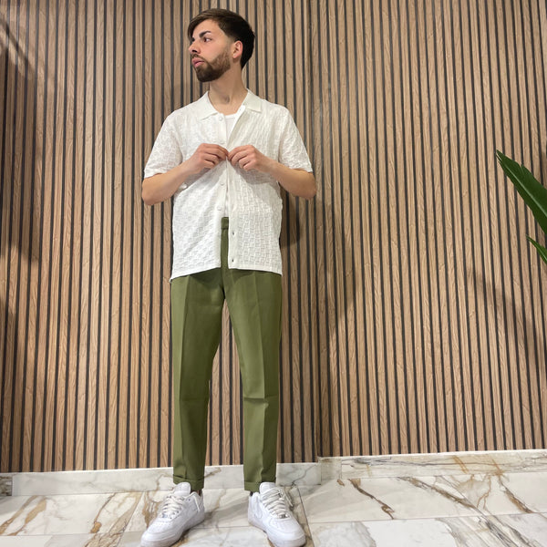 Cardigan in maglia a quadri